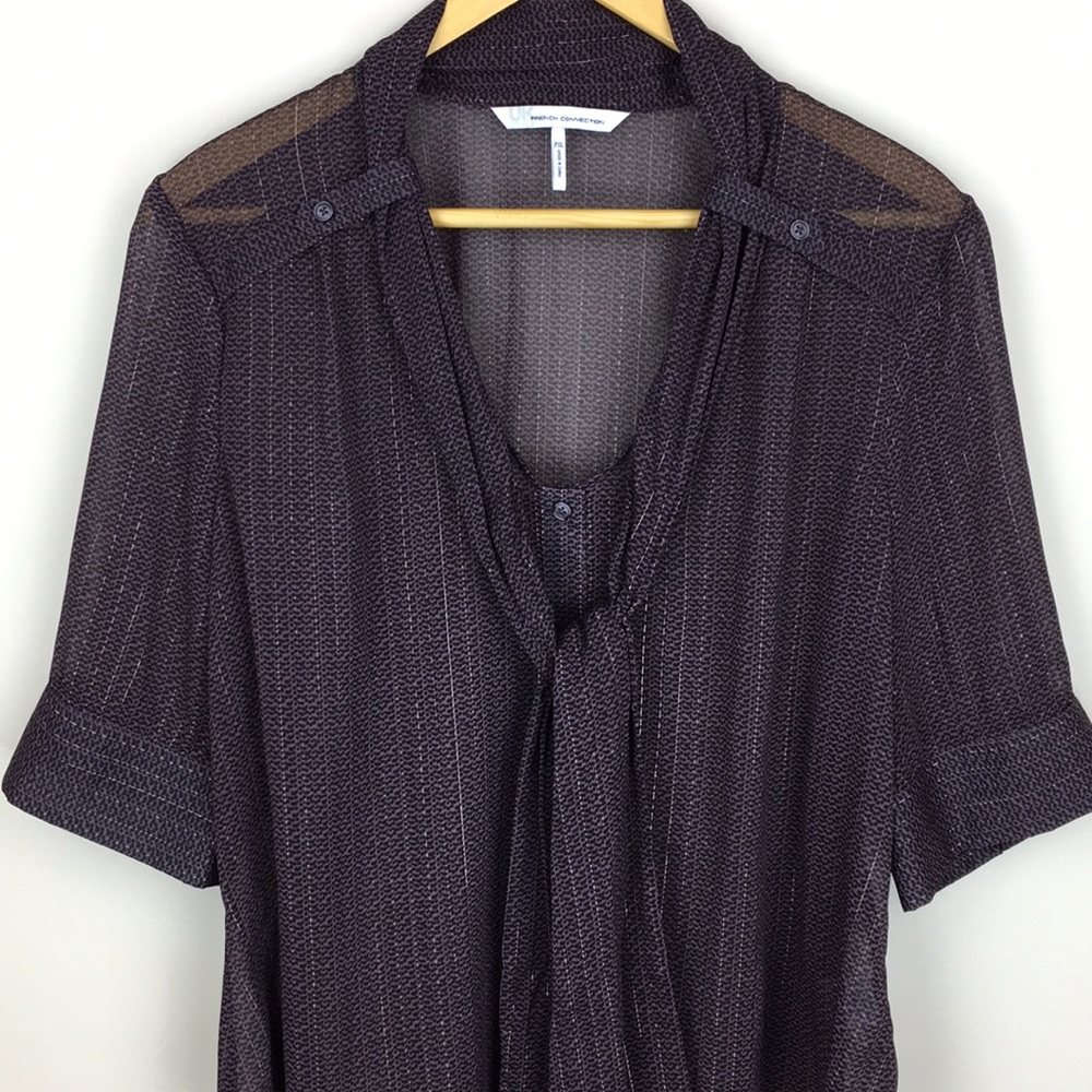 French Connection Sheer Blouse NWT - Picture 5 of 10